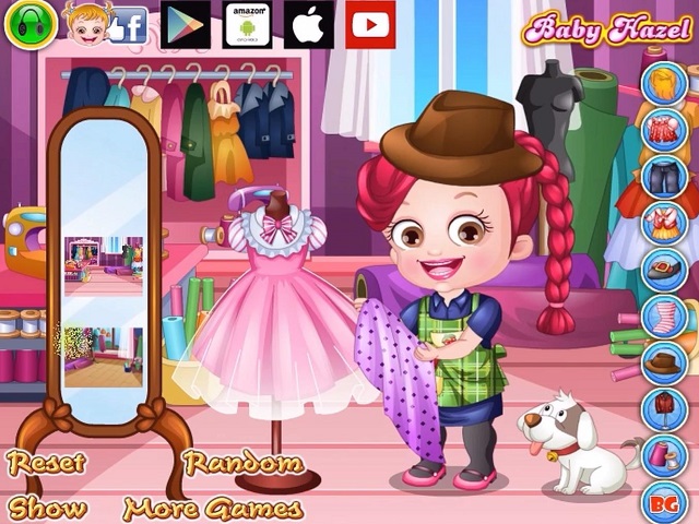 Baby Hazel Dressmaker Dressup Online Spel Pomu Spelletjes